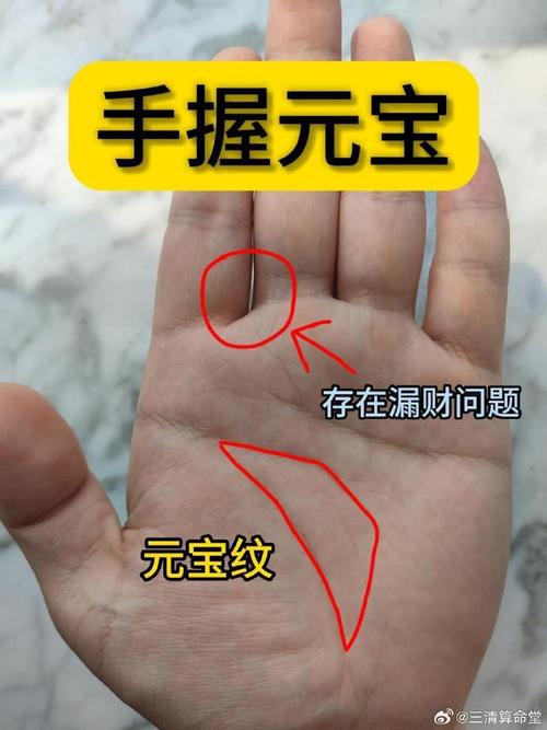 看手相財富紋在哪里 元寶紋手相的財庫符號