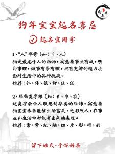 狗年出生的男寶寶取名