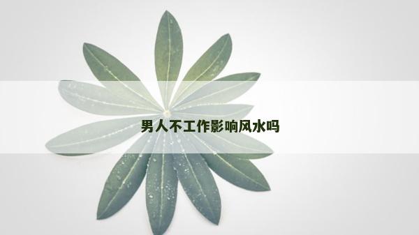 男人不工作影響風水嗎