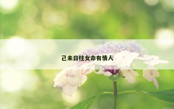 己未日柱女命有情人