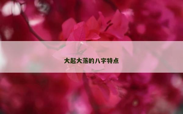 大起大落的八字特點 大起大落的八字特點